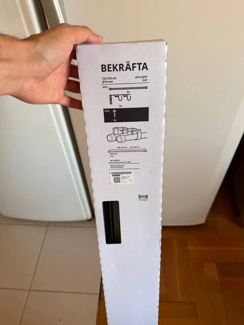 Карниз IKEA BEKRAFTA раздвижной