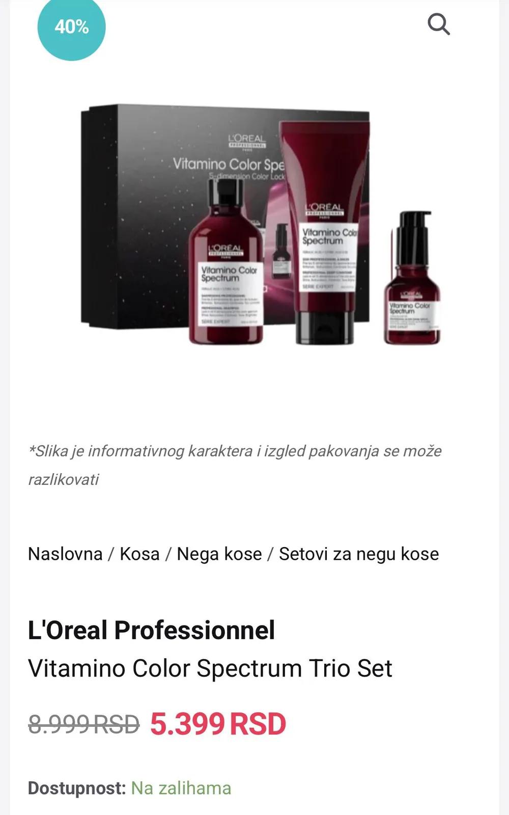 Набор для волос L'Oreal Vitamino Color