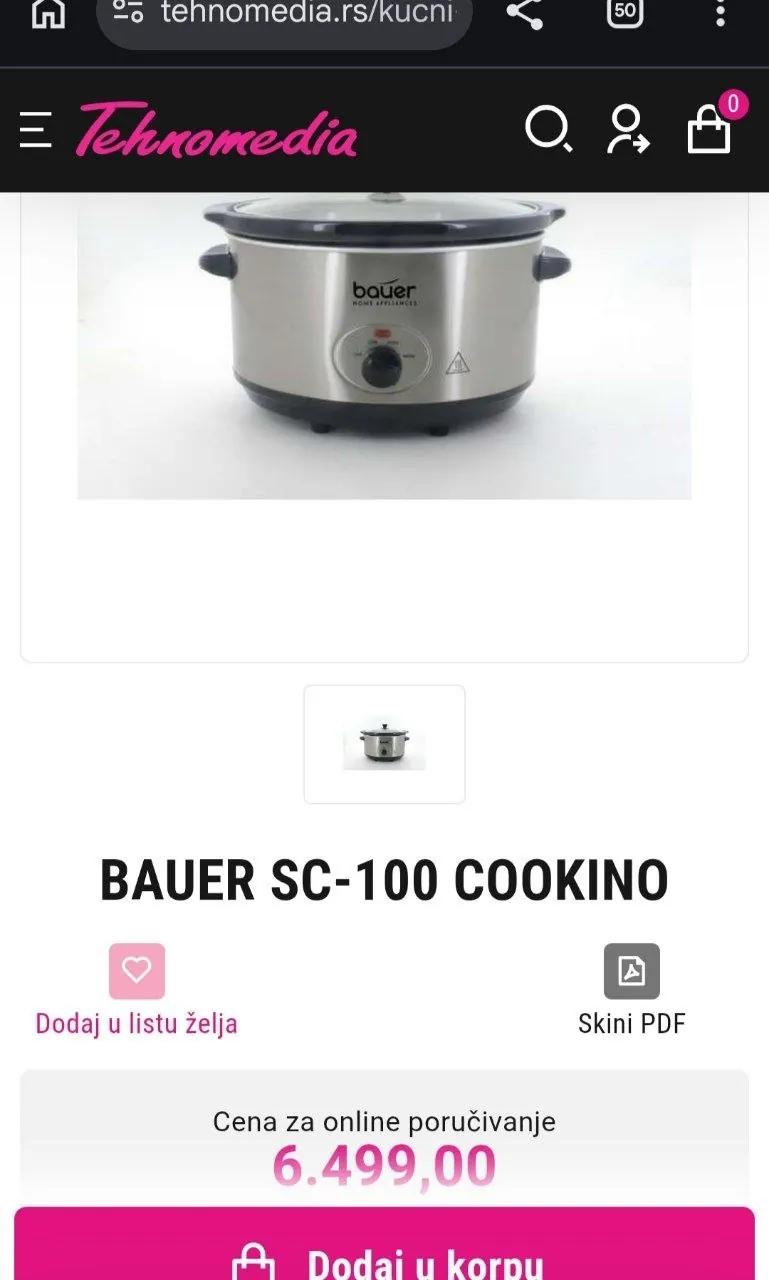 Медленноварка BAUER 6.5 л новая
