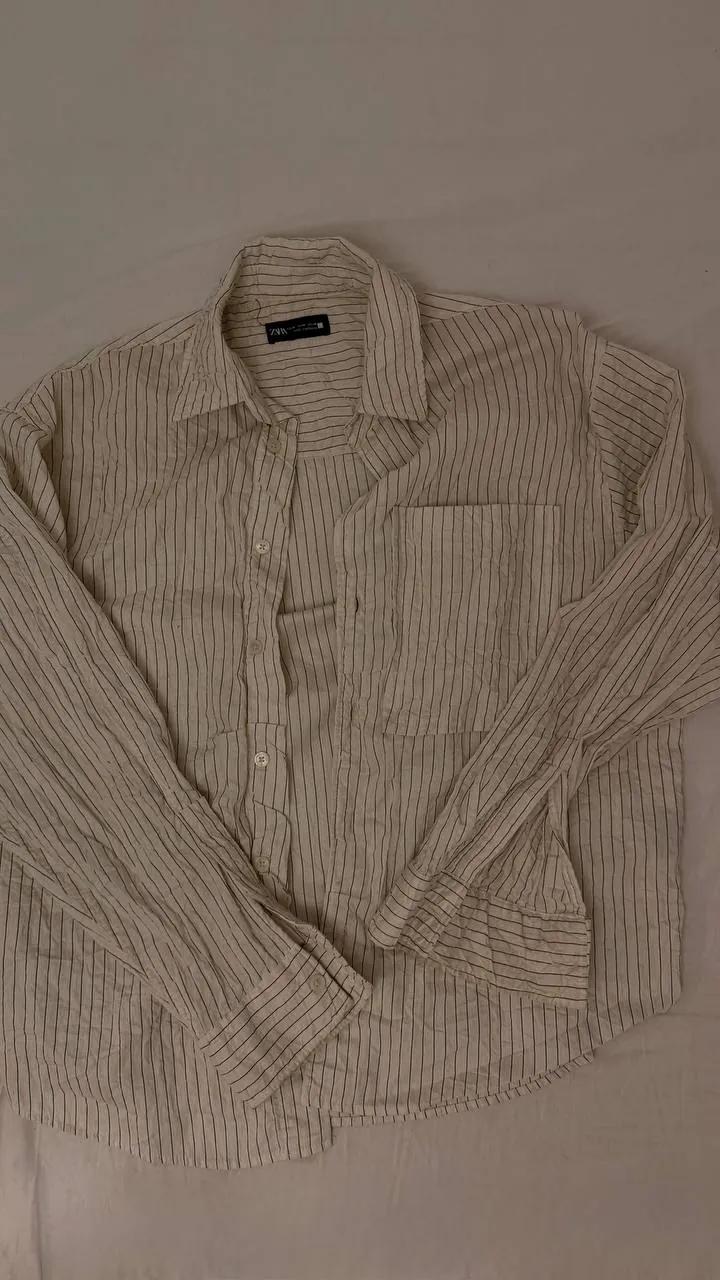 Рубашка Zara с мятым эффектом размер M