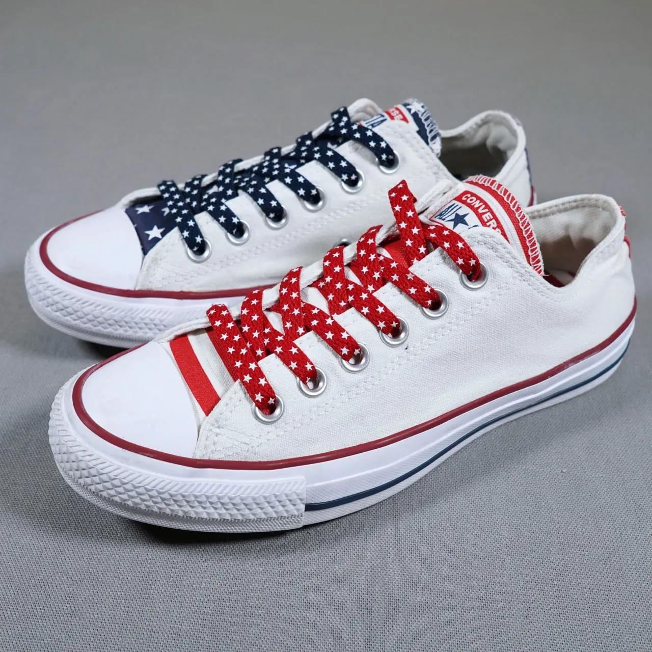 Кеды Converse All Star белые голубые р.37