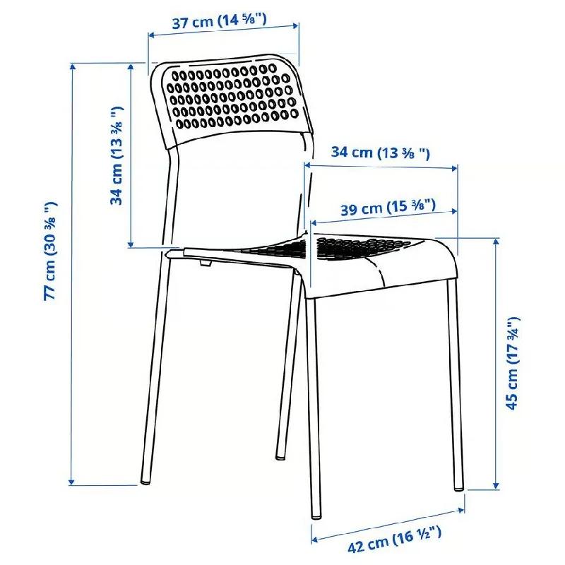 4 стула IKEA SANDSBERG и 4 подушки VIPPÄRT