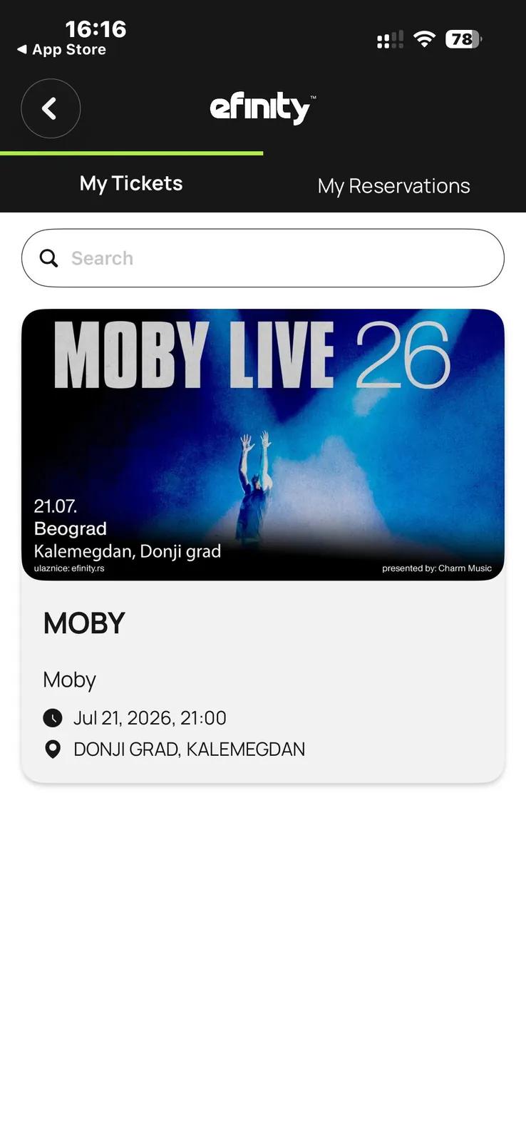 Два билета концерт Moby Белград 21 июля