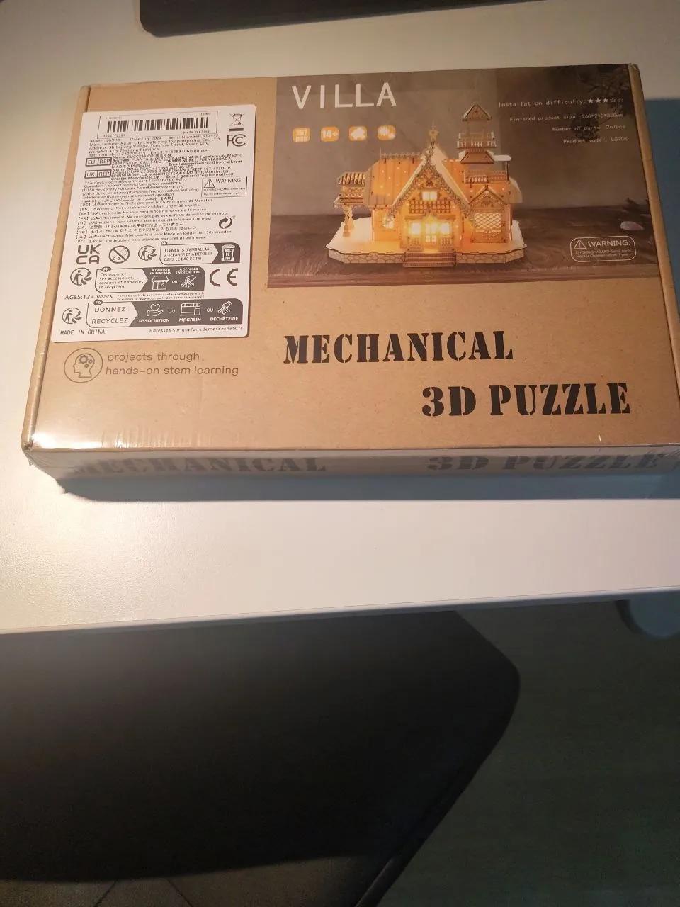 3D деревянная модель дома DIY с LED-подсветкой