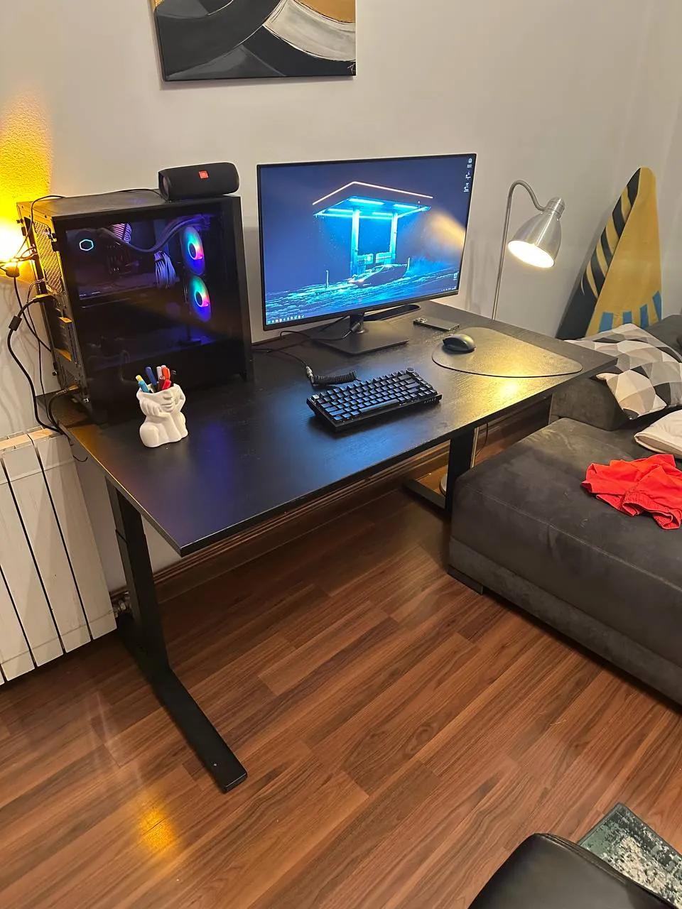 Стол IKEA MITTZON 140x70 чёрный