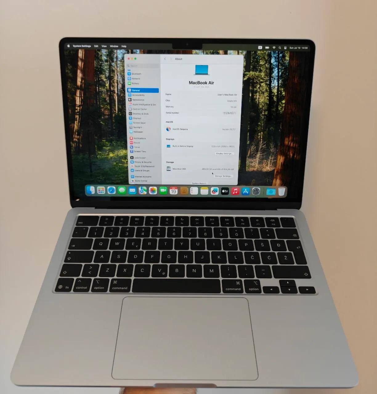 MacBook Air M4 13 дюймов 16/512 голубой