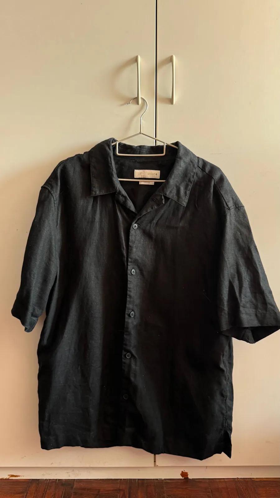 Мужские рубашки брюки Zara лён хлопок