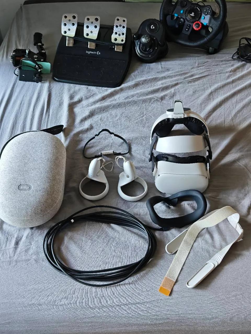 Meta Oculus Quest 2 256 ГБ, большой комплект + VR-кабель 6 м