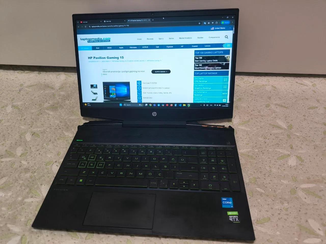 Ноутбук HP Pavilion Gaming 15 RTX 3050 Ti