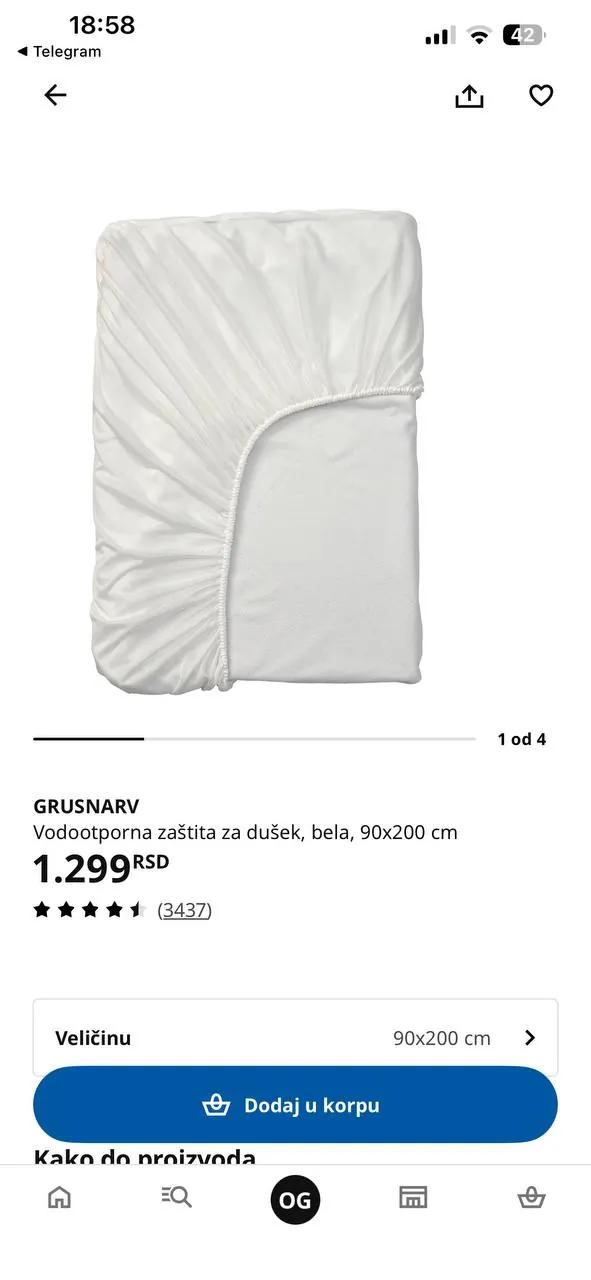 Наматрасники IKEA Grusnarv 90x200