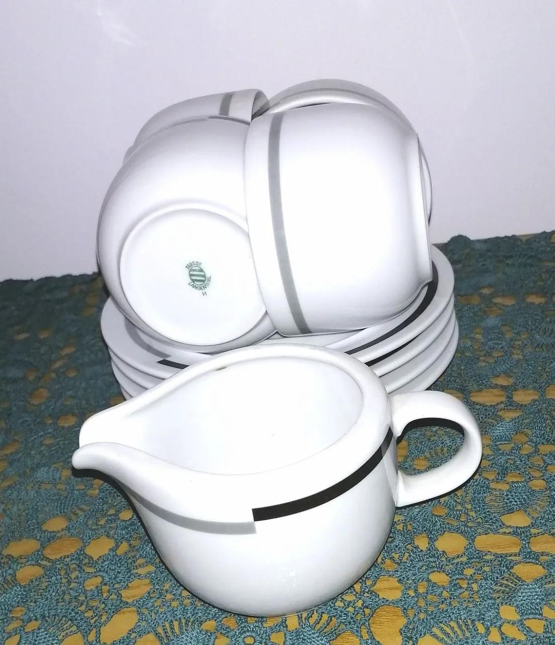 Чайный набор чашки блюдца молочник