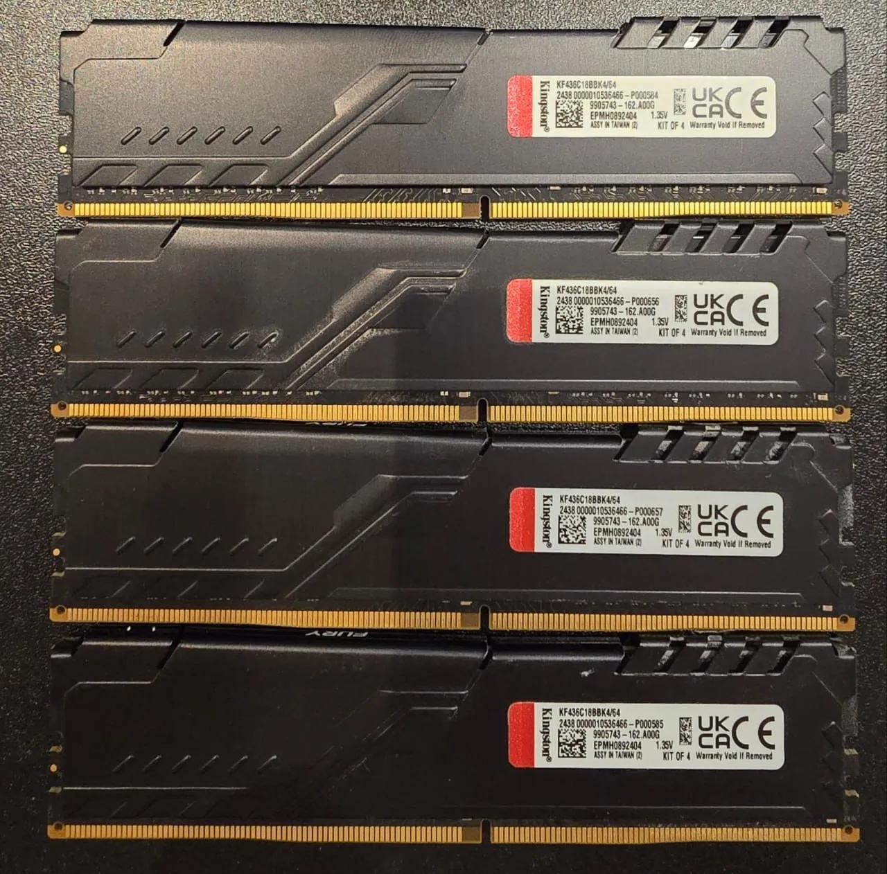 Оперативная память Kingston FURY Beast DDR4 64GB 3600