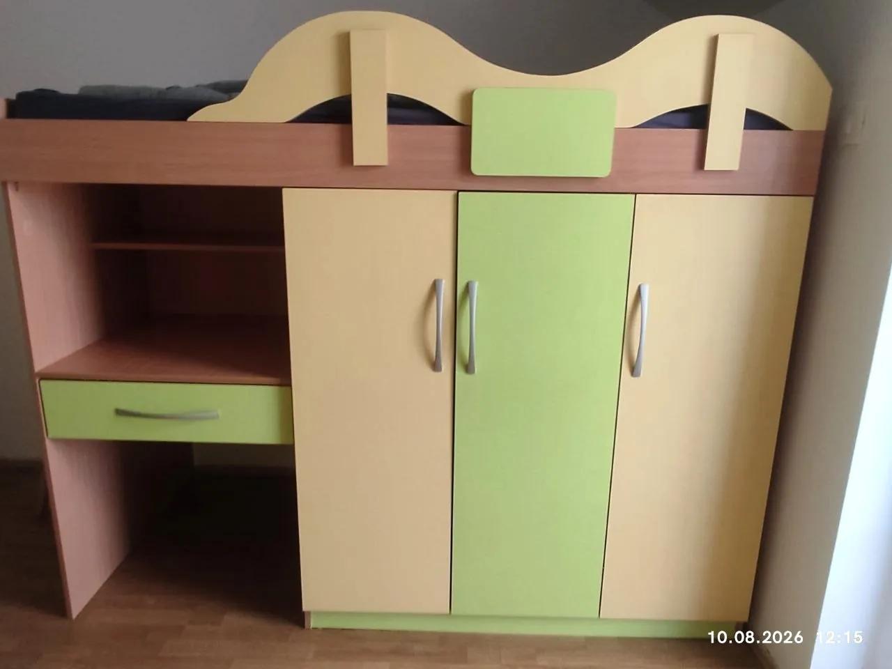 Детская кровать-чердак с рабочей зоной 90×200 Нови-Сад