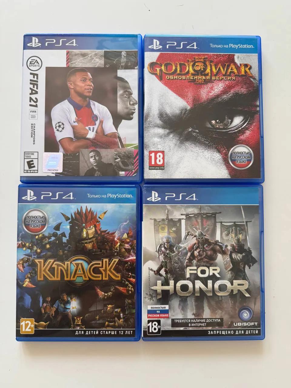 Диски PS4 FIFA For Honor God of War