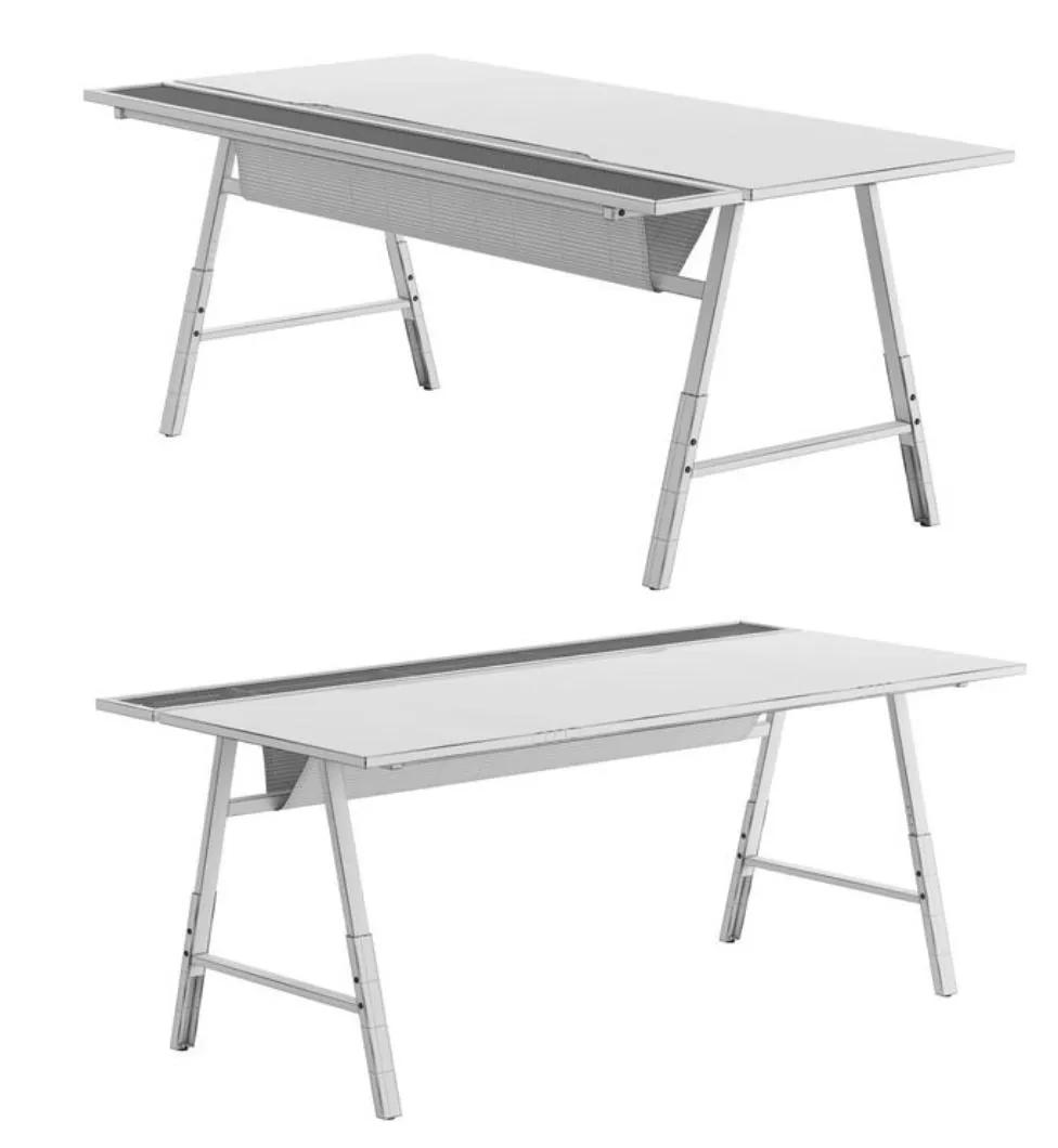 Стол IKEA UTESPELARE 160×80 светло-серый Белград