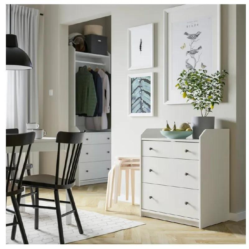 Комод IKEA HAUGA белый три ящика