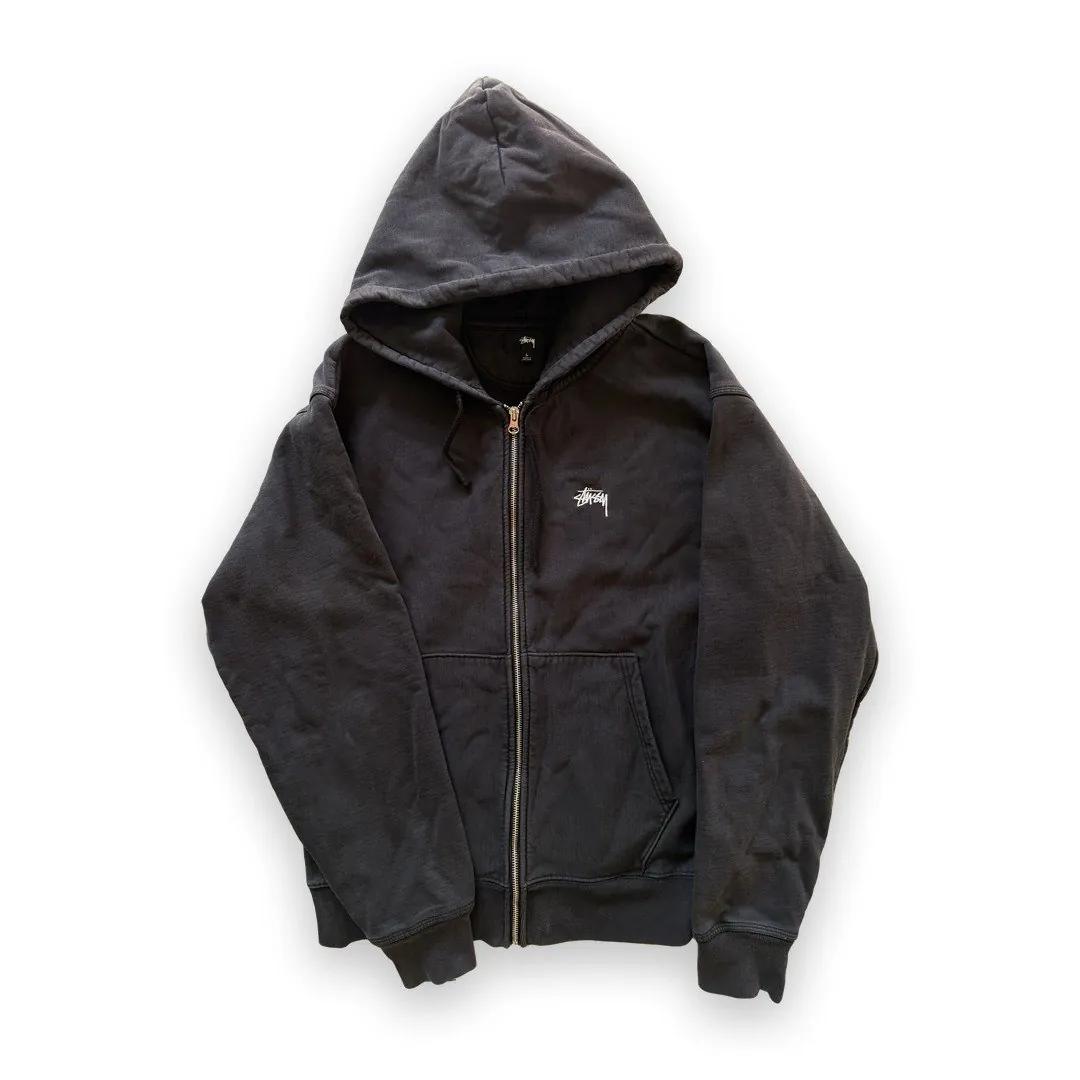 Худи Stussy Stock Logo на молнии размер L