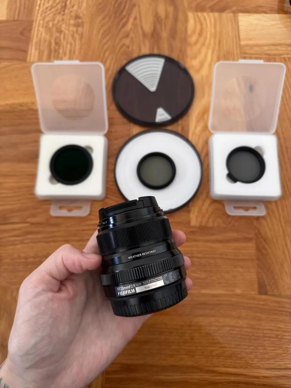 Объектив Fujifilm XF 23mm f2 WR с фильтрами