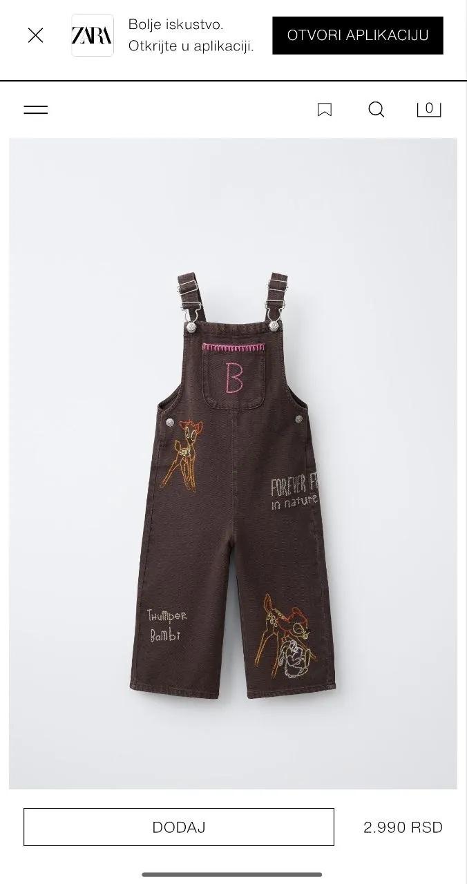 Новый детский комбинезон Zara Bambi