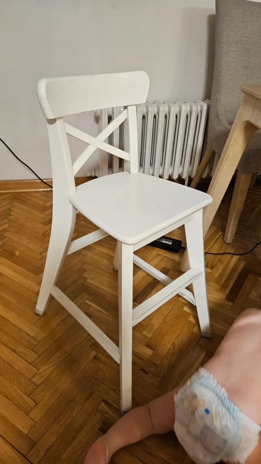 Детский стул IKEA INGOLF белый