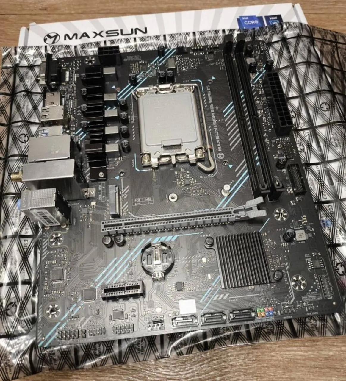 Материнская плата Maxsun H610 DDR5 и процессор Core i5-12400F