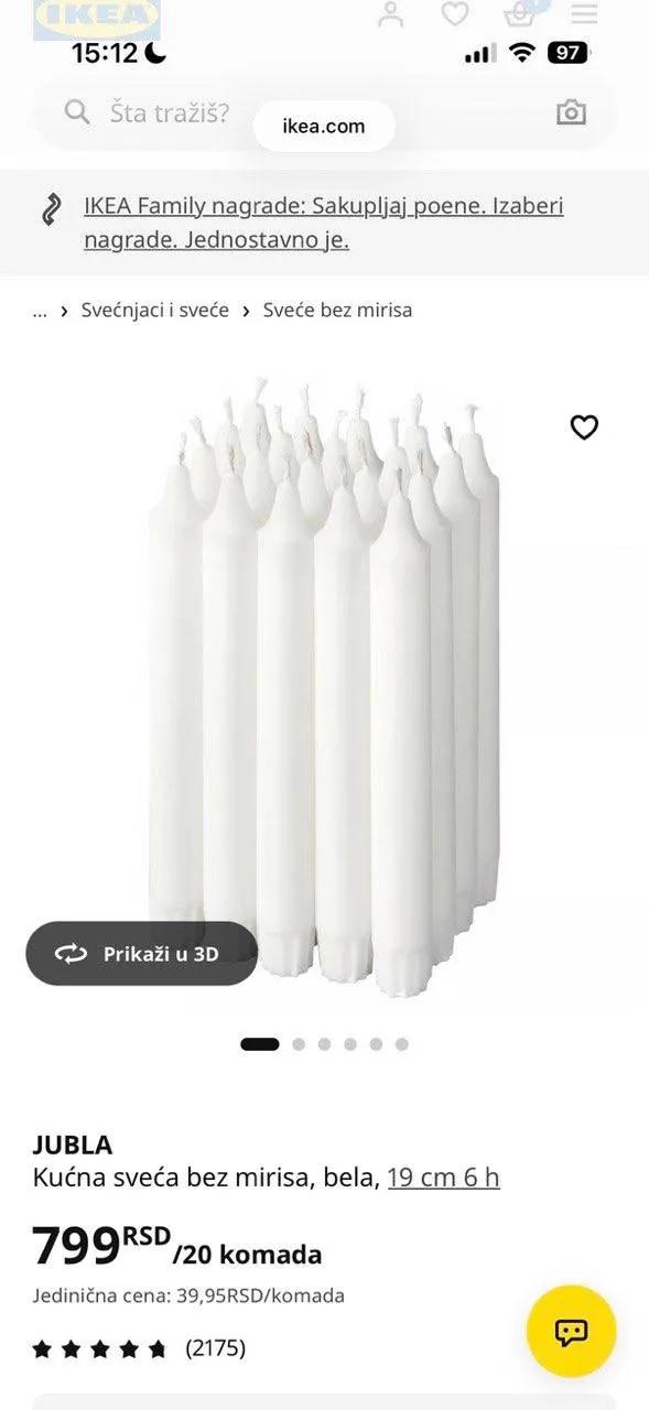 Декоративные свечи IKEA Jubla новый комплект
