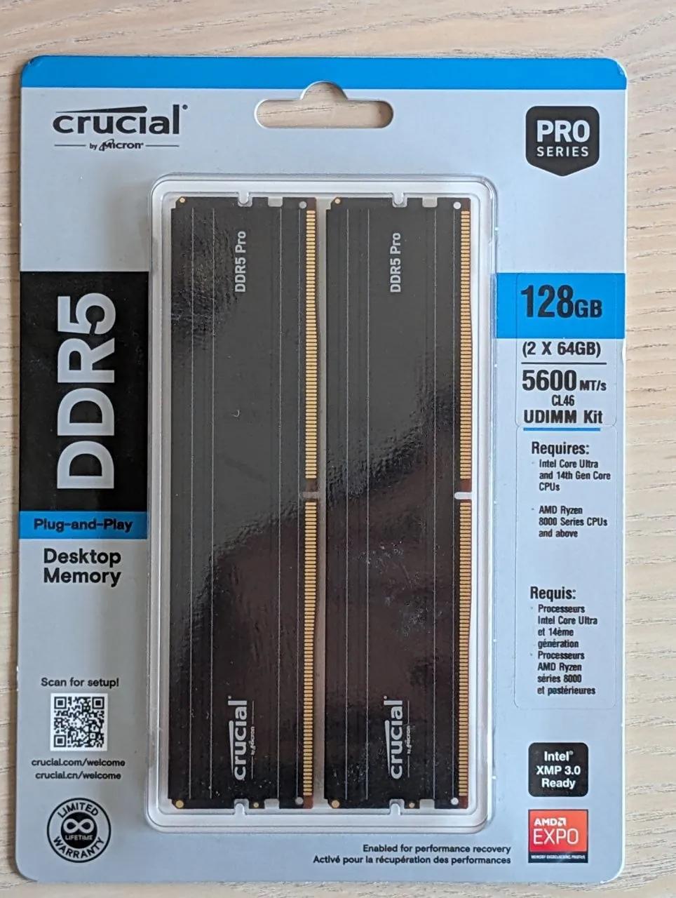 Оперативная память Crucial DDR5 Pro 128 ГБ