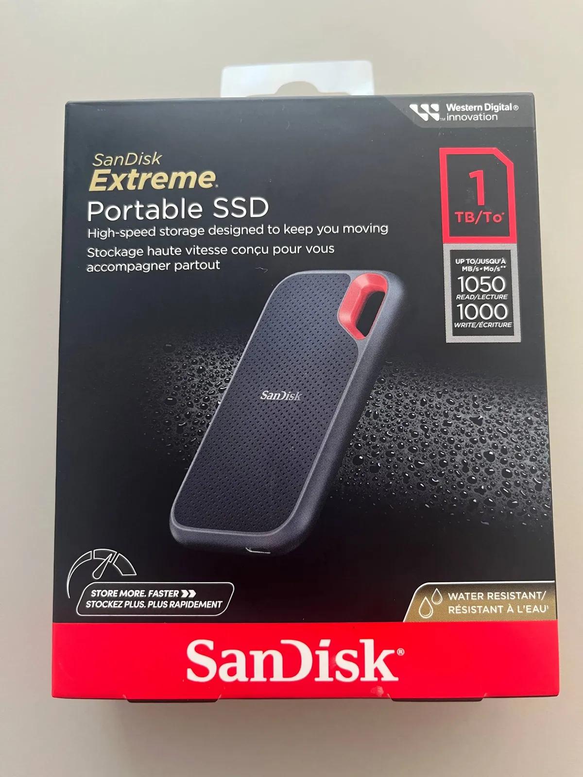 Внешний SSD SanDisk Portable 1 ТБ новый