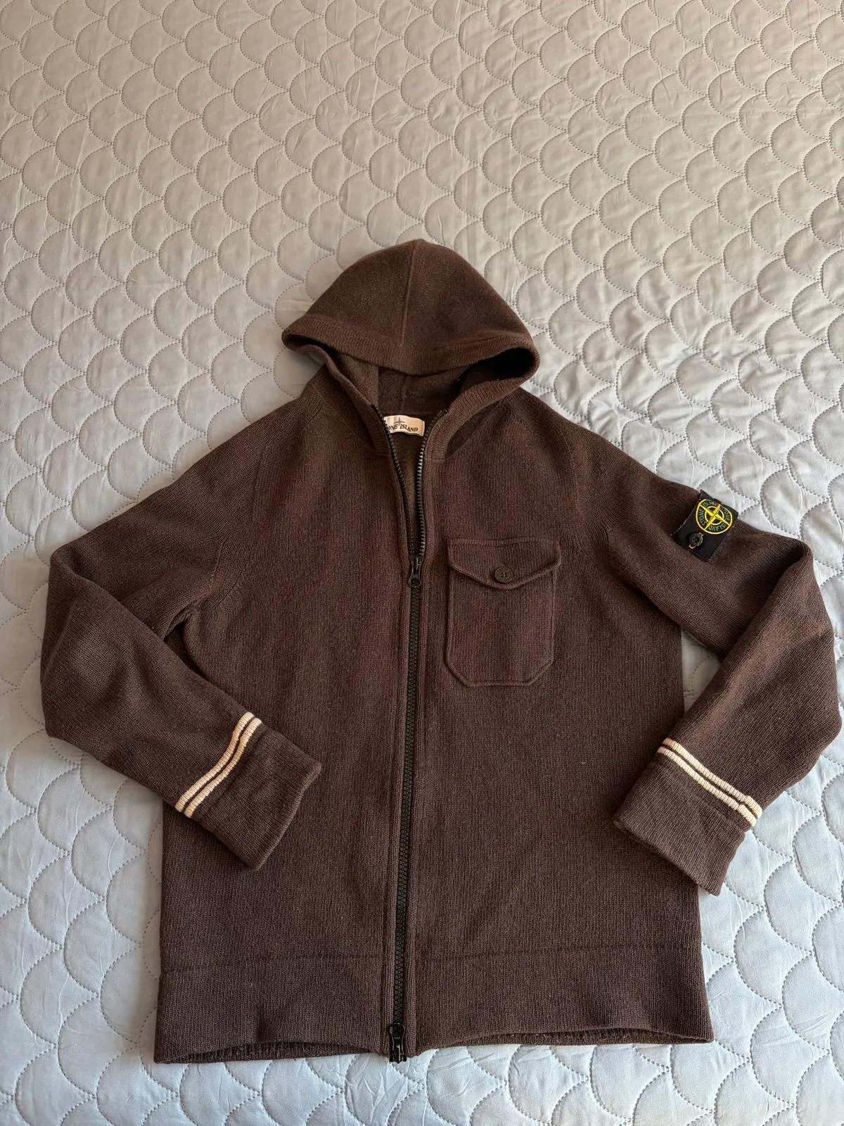 Худи Stone Island AW19 Full Zip Melange размер L