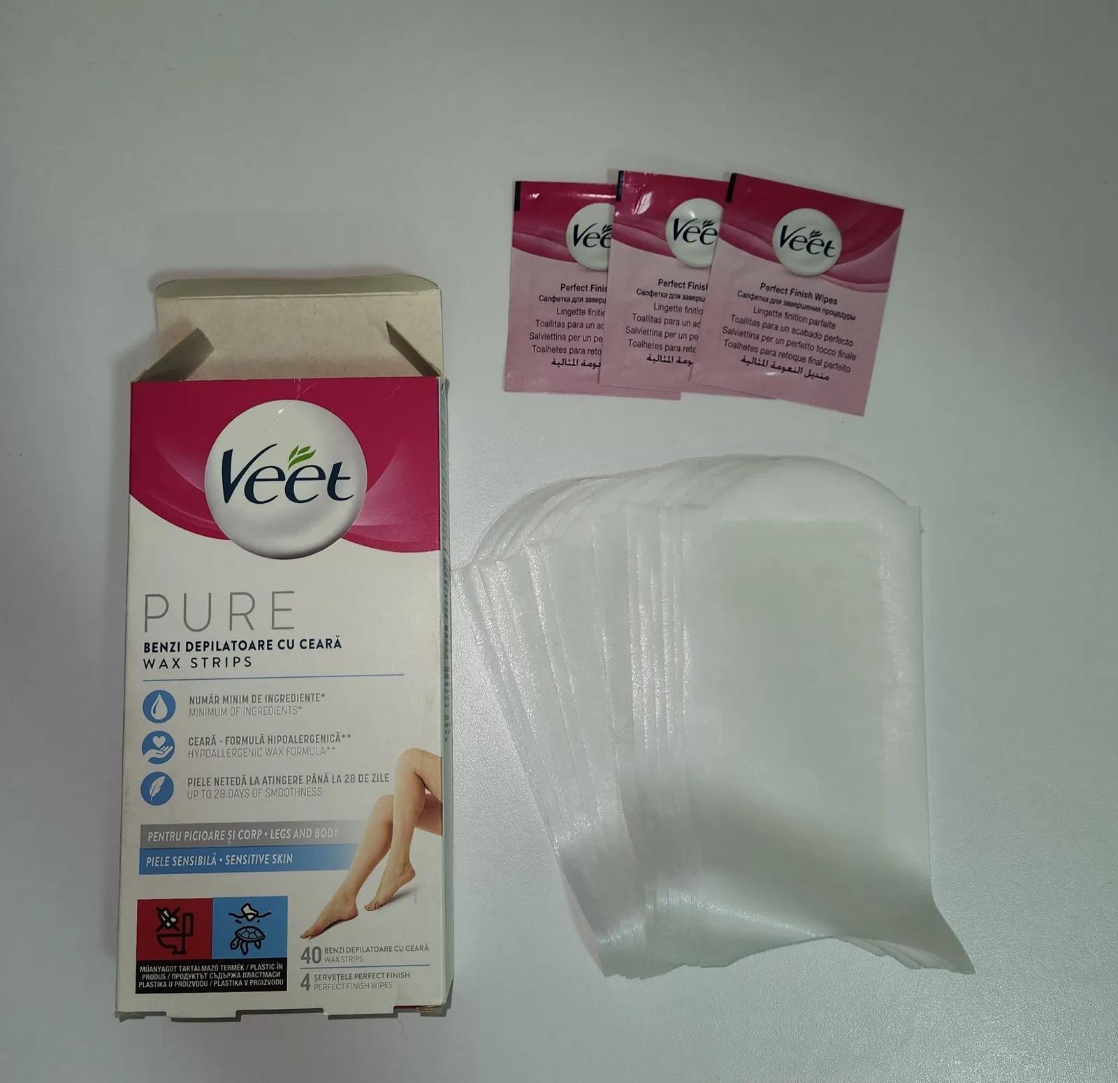 Восковые полоски Veet и средство для бровей