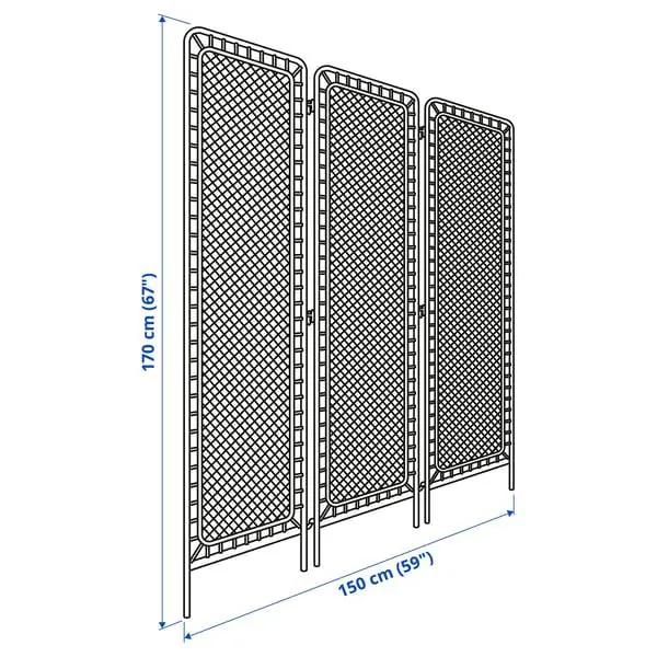 Ширма IKEA TOLKNING ротанг 150×170 см