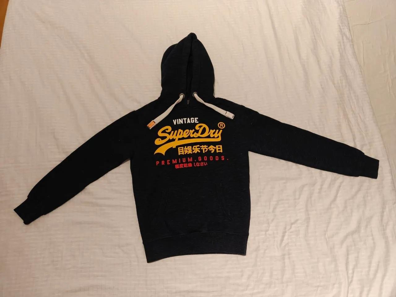 Худи Superdry тёмно-синее размер S