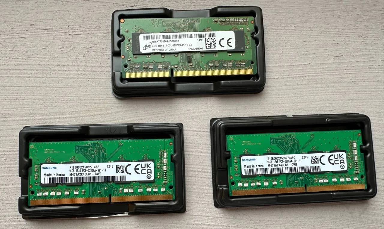 Оперативная память для ноутбука DDR4 и DDR3