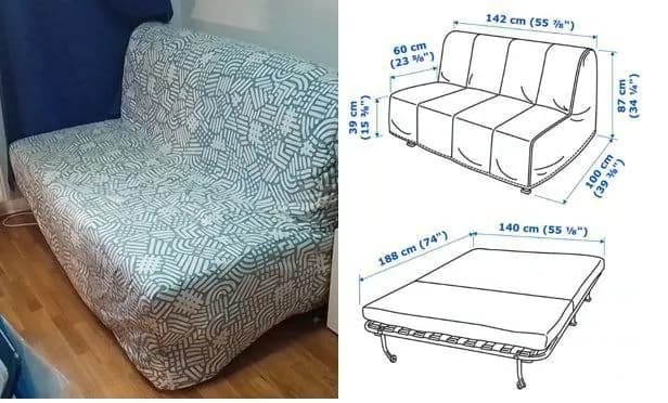 Раскладной диван IKEA