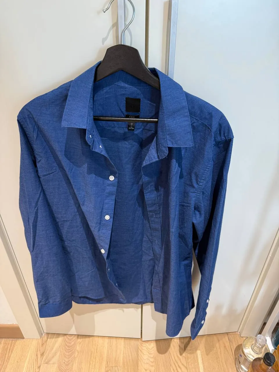Мужская рубашка H&M синяя размер L 1