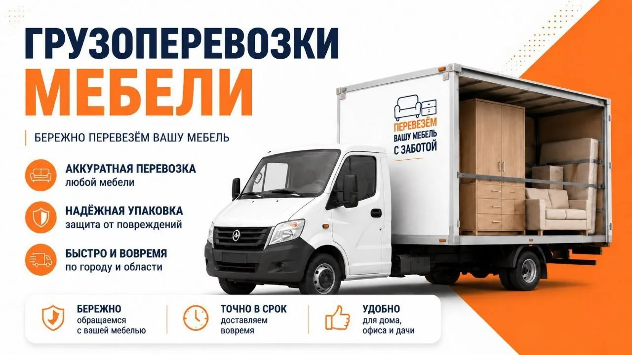 Перевозка мебели и техники 1