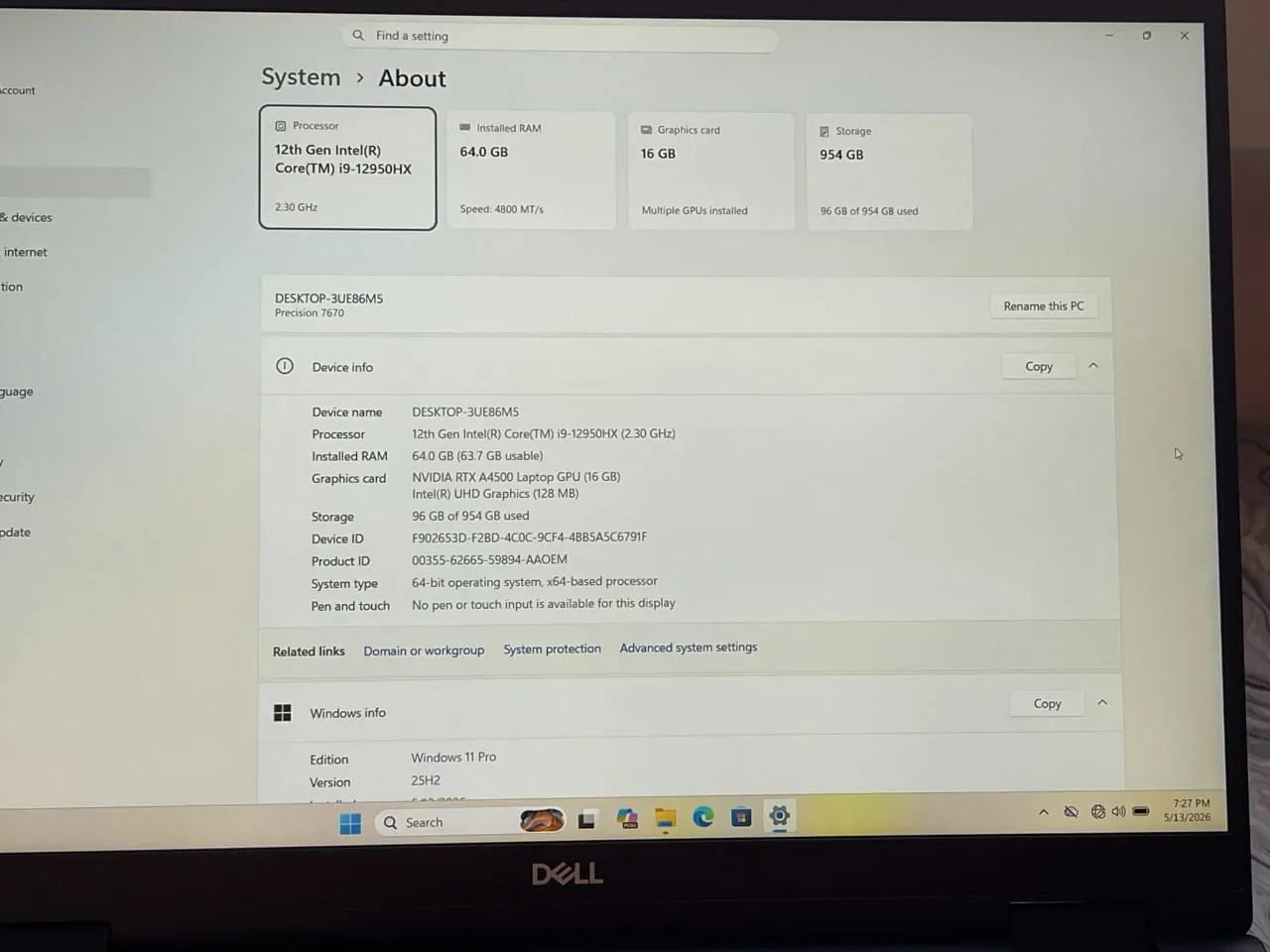 Ноутбук Dell Precision 7670 Workstation 7