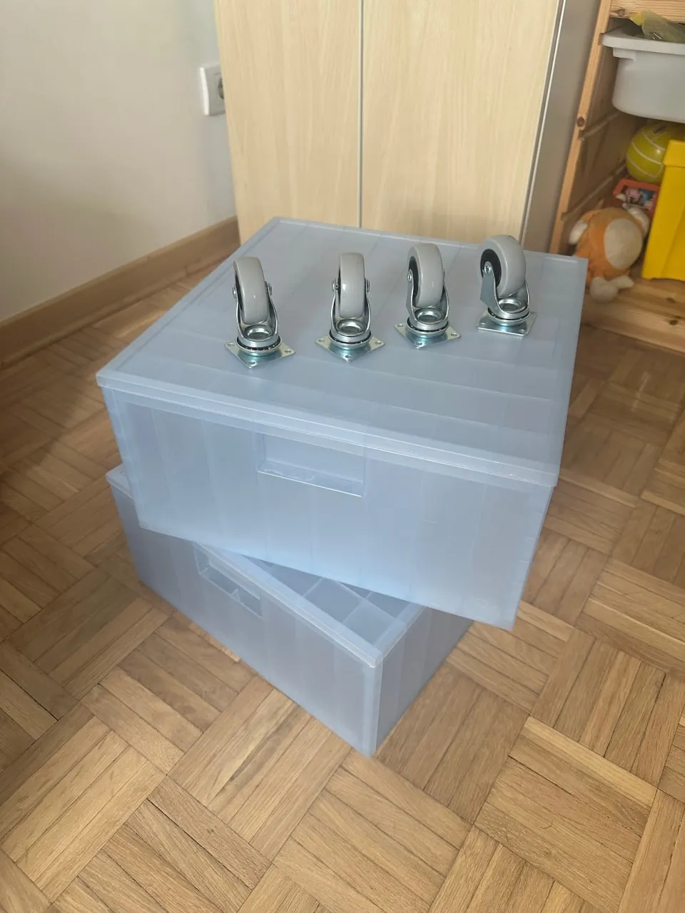 Ящики IKEA PANSARTAX 2шт ковер TIDTABELL шерсть 4
