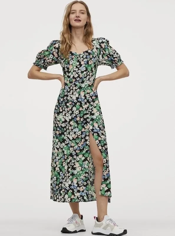 Платье H&M цветочный принт вискоза размер 36 600 дин 3