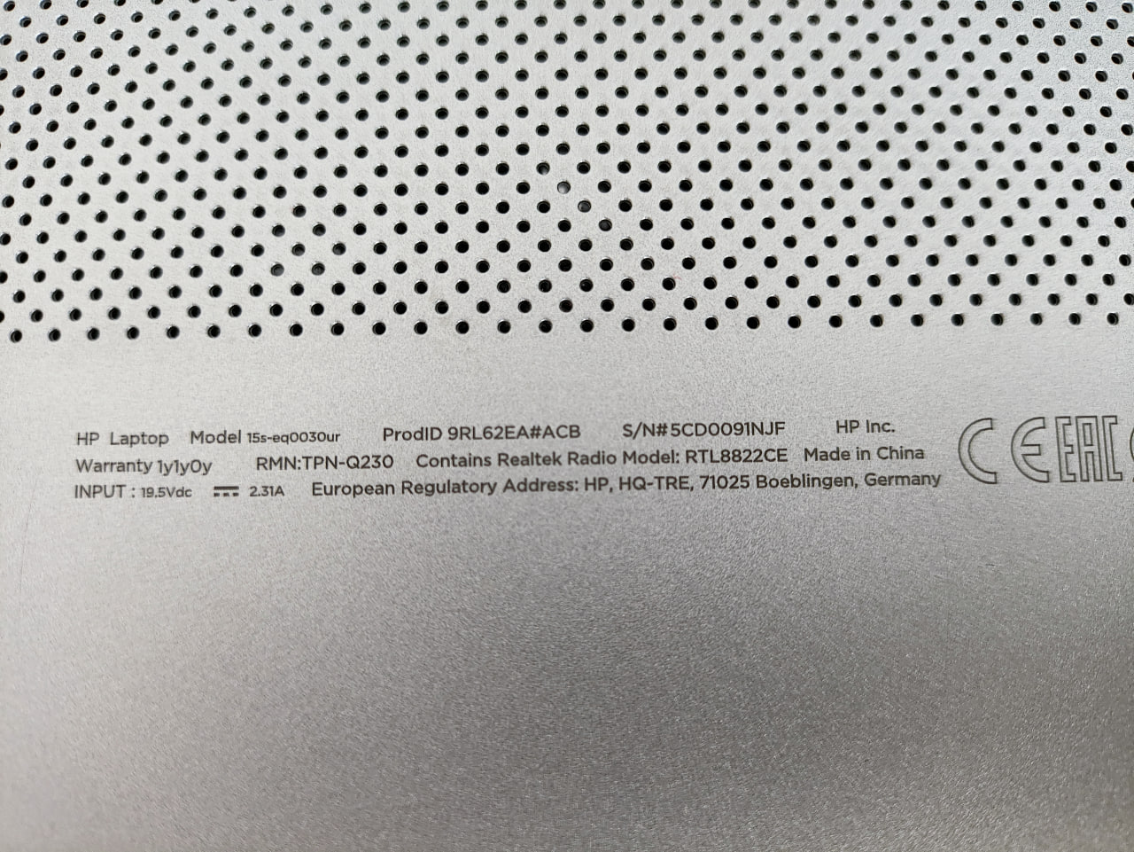 Ноутбук HP 15s eq0030ur 5