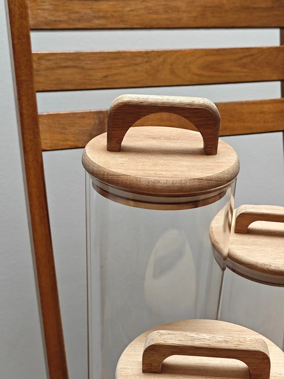 Стеклянные банки Zara Home боросиликат с крышкой акация 7 шт 7