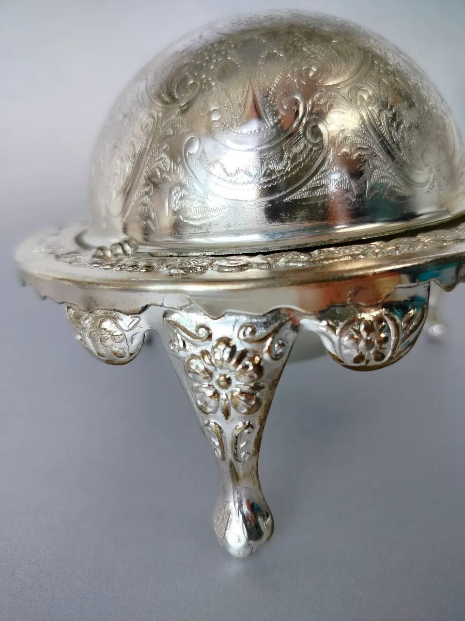 Серебрёная посуда щипцы масленка конфетница 9