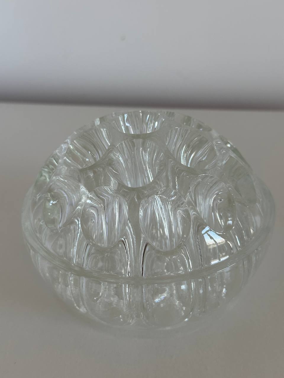 Винтажная стеклянная подставка для цветов 5