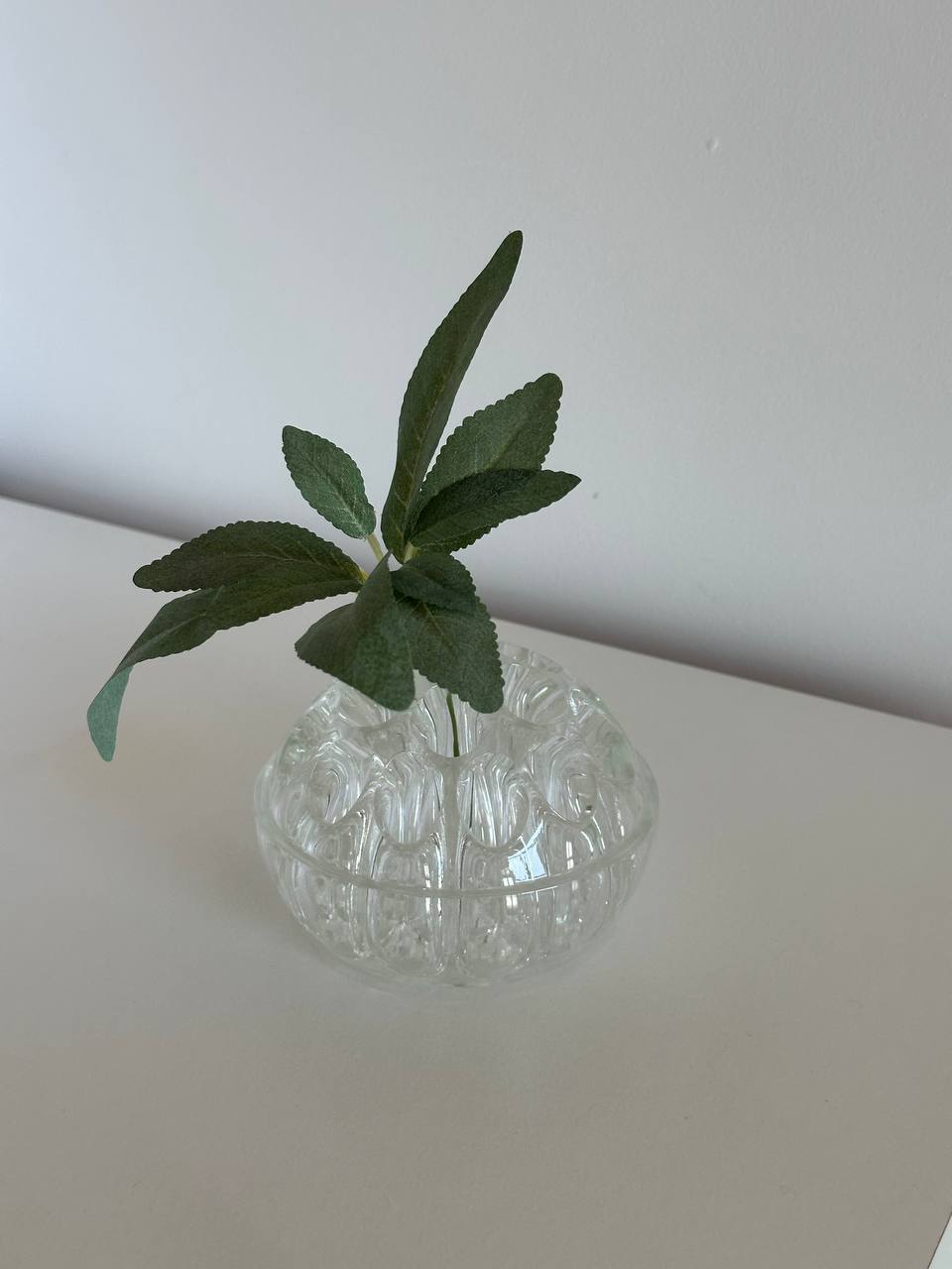 Винтажная стеклянная подставка для цветов 4