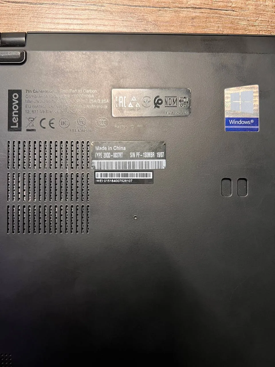 Lenovo ThinkPad X1 Carbon 7th Gen 5