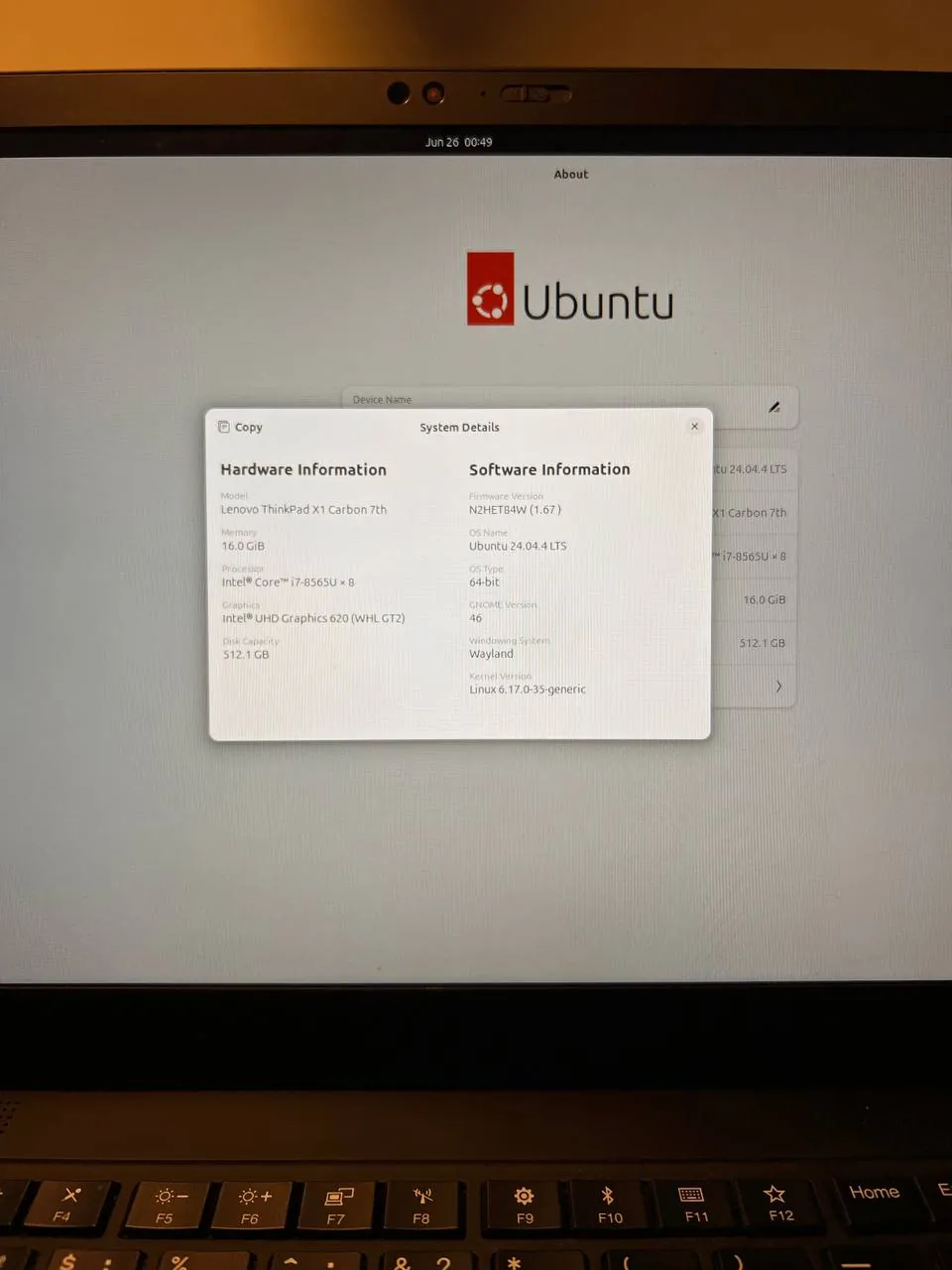 Lenovo ThinkPad X1 Carbon 7th Gen 3