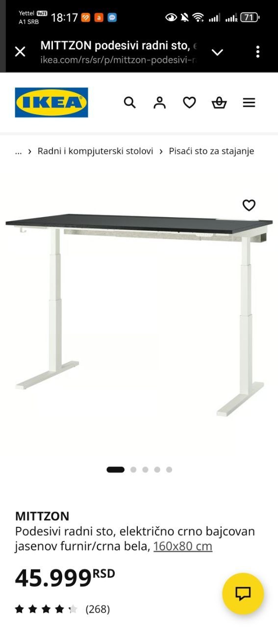 Столы Ikea Mittzon 2