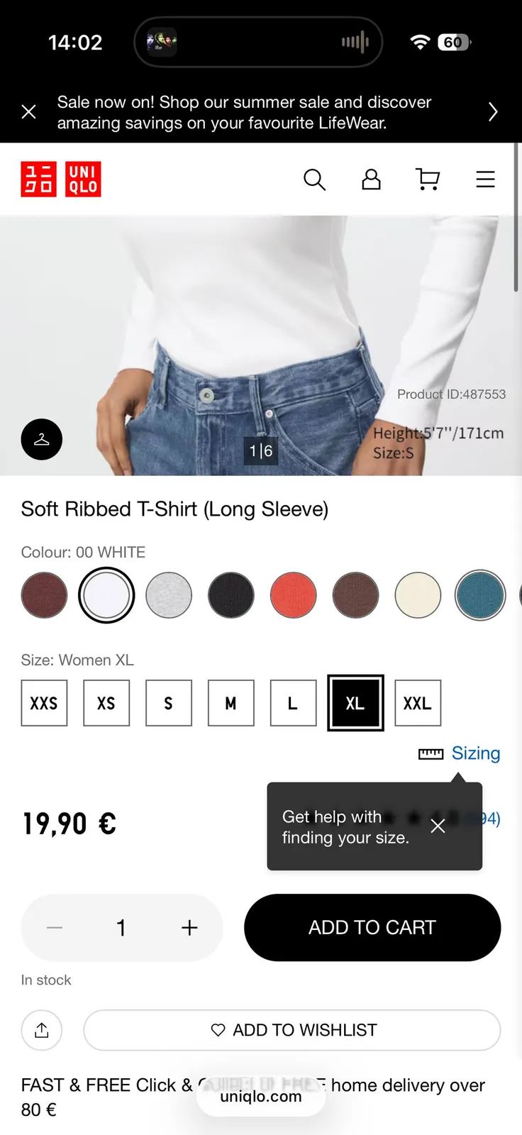 Лонгслив Uniqlo мужской XL новый 2