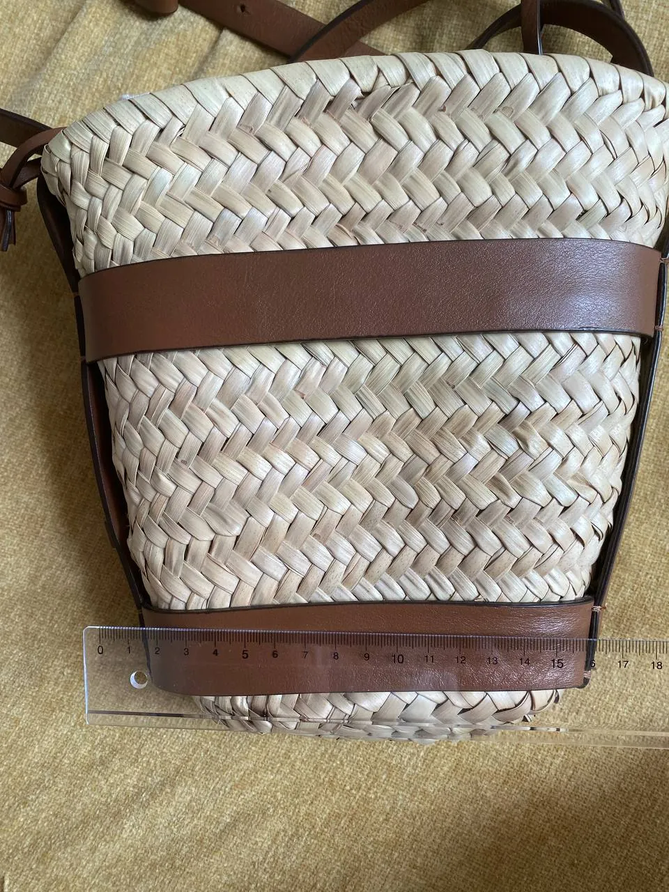 Плетёная сумка Massimo Dutti с кожаным ремнём 2