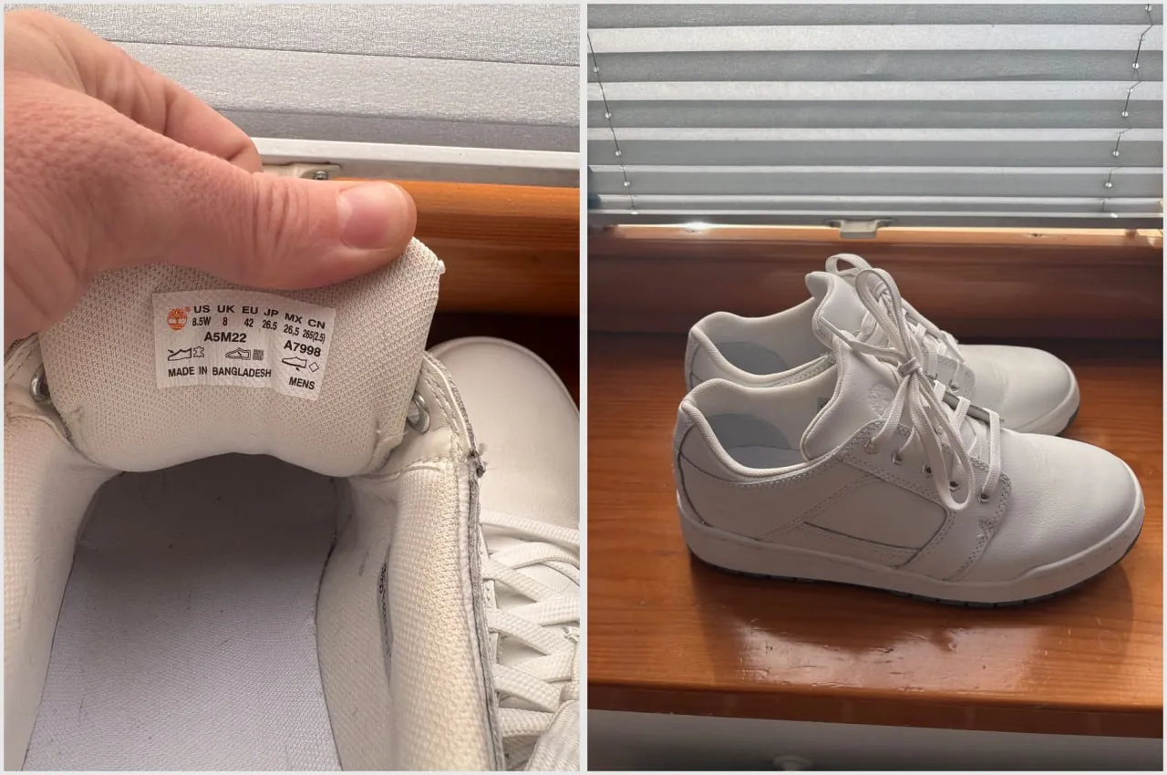 Кроссовки Timberland белые кожаные EU 42 2